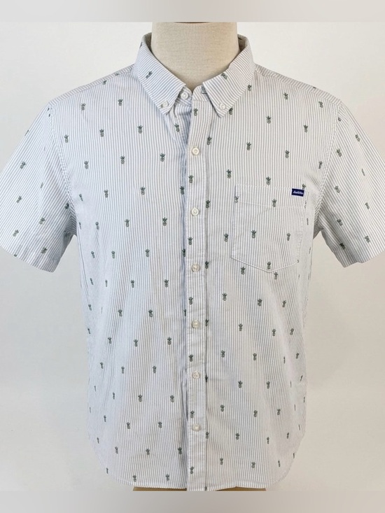chubbies Other - Chubbies The Friday Shirt SS XL Men's White Grey Striped Pineapple Button Down